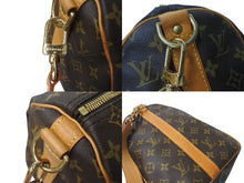 画像をギャラリービューアに読み込む, LOUIS VUITTON ルイヴィトン キーポルバンドリエール45 ボストンバッグ M41418 ブラウン ゴールド金具 美品 中古 4c076295