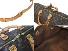 画像をギャラリービューアに読み込む, LOUIS VUITTON ルイヴィトン キーポルバンドリエール45 ボストンバッグ M41418 ブラウン ゴールド金具 美品 中古 4c076295