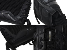 画像をギャラリービューアに読み込む, BALENCIAGA バレンシアガ スニーカーヘッドフォンホルダー ショルダーバッグ ファブリック ブラック 美品 中古 4c076301