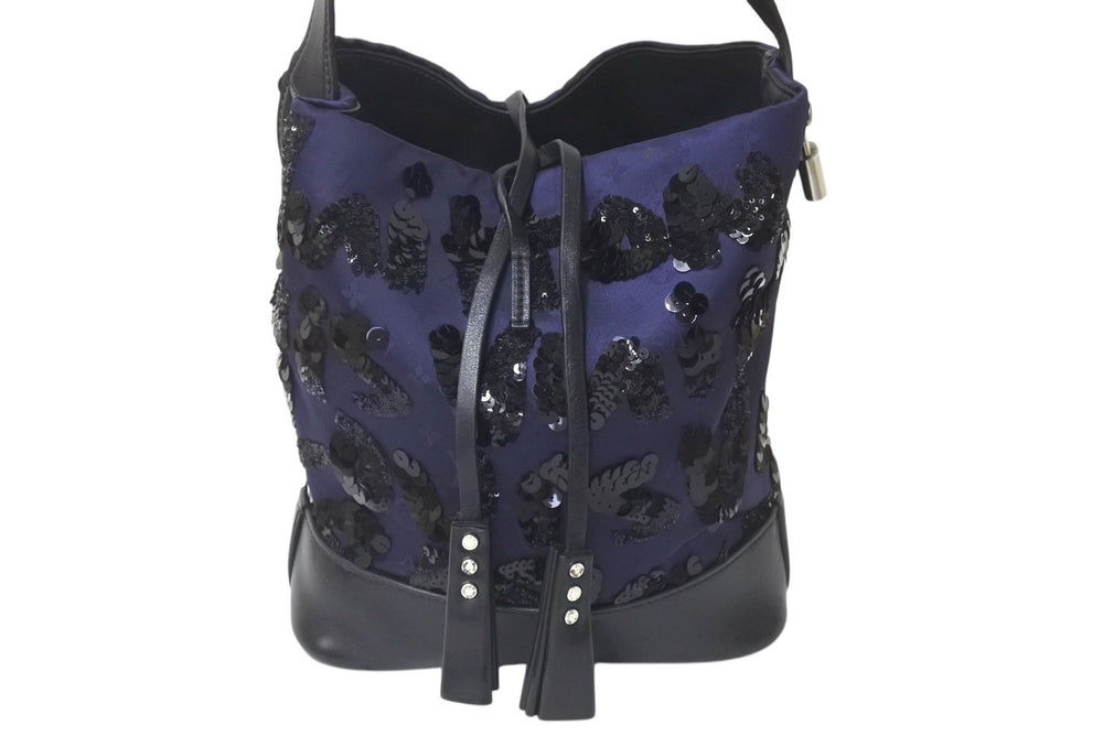 LOUIS VUITTON ルイヴィトン スポットライトPM ハンドバッグ ショルダーバッグ M94601 ミッドナイトブルー シルバー 美品 中古 4c076303