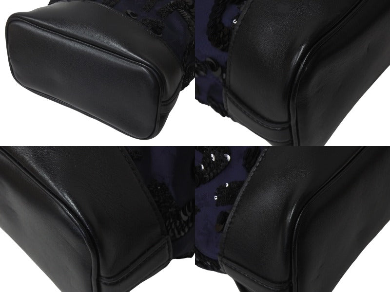 LOUIS VUITTON ルイヴィトン スポットライトPM ハンドバッグ ショルダーバッグ M94601 ミッドナイトブルー シルバー 美品 中古 4c076303