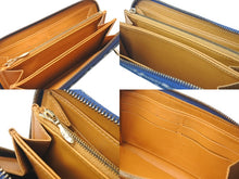 画像をギャラリービューアに読み込む, LOUIS VUITTON ルイヴィトン ジッピーウォレット M95341 長財布 モノグラムデニム ゴールド金具 ブルー 美品 中古 4c076324