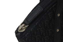 Load image into Gallery viewer, CHRISTIAN DIOR クリスチャンディオール トロッター ハンドバッグ MC0073 キャンバス レザー ブラック シルバー金具 美品 中古 4c076330