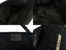 Load image into Gallery viewer, CHRISTIAN DIOR クリスチャンディオール トロッター ハンドバッグ MC0073 キャンバス レザー ブラック シルバー金具 美品 中古 4c076330