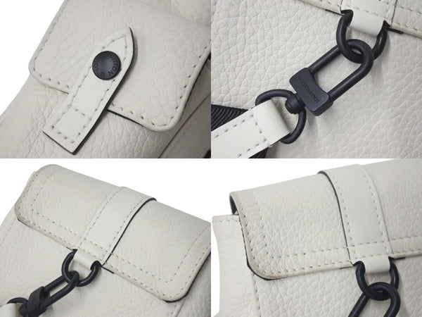 LOUIS VUITTON ルイヴィトン クリストファーXS ボディバッグ M58493 トリヨンレザー オフホワイト ブラック金具 美品 中古 4c076336