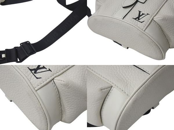 LOUIS VUITTON ルイヴィトン クリストファーXS ボディバッグ M58493 トリヨンレザー オフホワイト ブラック金具 美品 中古 4c076336