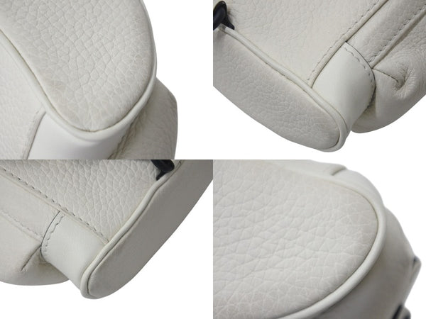 LOUIS VUITTON ルイヴィトン クリストファーXS ボディバッグ M58493 トリヨンレザー オフホワイト ブラック金具 美品 中古 4c076336