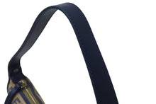Load image into Gallery viewer, FENDI フェンディ ズッキーノ ショルダーバッグ アクセサリーポーチ 8BR485 ベージュ ネイビー コットンキャンバス レザー 良品 中古 4c076343