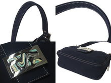 Load image into Gallery viewer, 極美品 FENDI フェンディ マンマバケット ワンショルダーバッグ イタリア製 デニム ネイビー シルバー金具 中古 4c076350