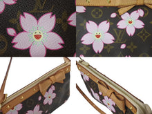 Load image into Gallery viewer, 極美品 LOUISVUITTON ルイヴィトン 村上隆 ポシェットアクセソワール ポーチ M92006 モノグラムチェリーブロッサム 中古 4c076357