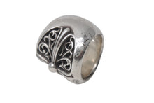 画像をギャラリービューアに読み込む, CHROME HEARTS クロムハーツ CLASSIC OVAL クラシック オーバルクロス リング 重量約41.9g サイズ18号 シルバー925 美品 中古 4c076361