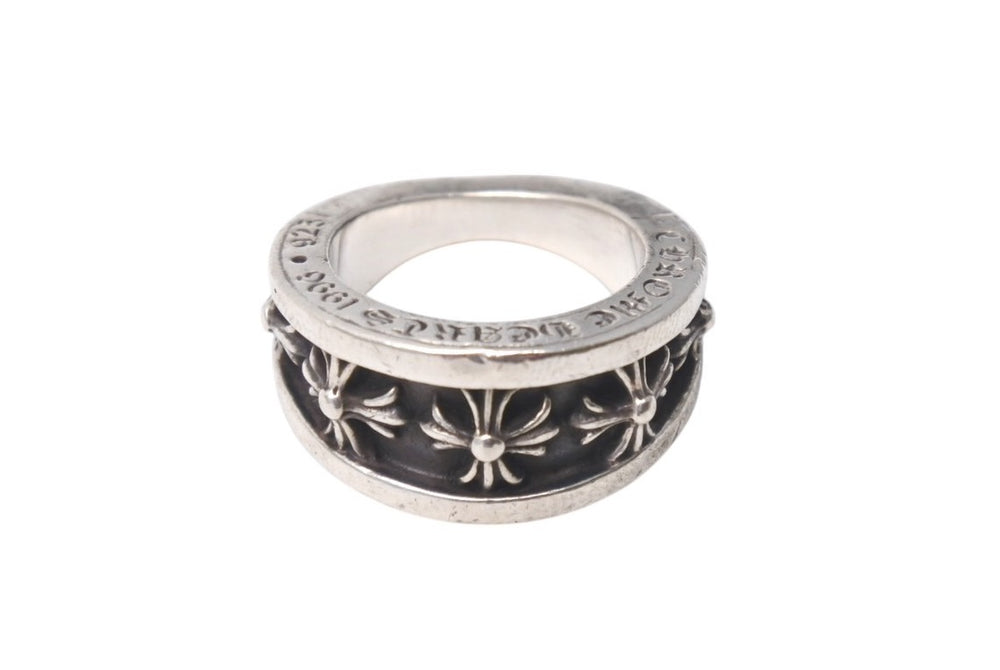 CHROME HEARTS クロムハーツ ナローVバンド CHプラスリング 指輪 サイズ12.5号 重量約13.6g シルバ−925 美品 中古 4c076362