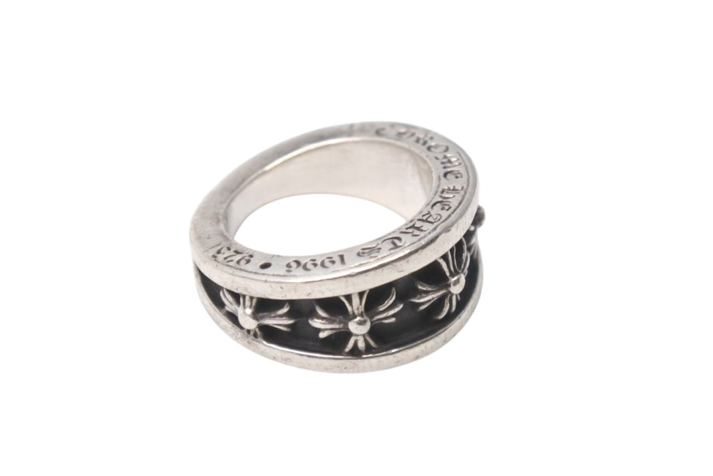 CHROME HEARTS クロムハーツ ナローVバンド CHプラスリング 指輪 サイズ12.5号 重量約13.6g シルバ−925 美品 中古 4c076362