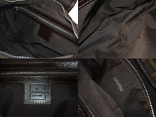 Load image into Gallery viewer, FENDI フェンディ クロワッサン ハーフムーン ワンショルダーバッグ ハンドバッグ キャンバス ブラウン シルバー金具 美品 中古 4c076363