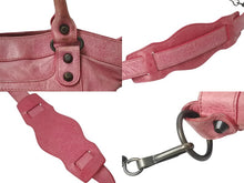 画像をギャラリービューアに読み込む, BALENCIAGA バレンシアガ ザ ファースト 2WAY ハンドバッグ ワンショルダー ピンク レザー 103208 良品 中古 4c076364