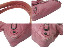 画像をギャラリービューアに読み込む, BALENCIAGA バレンシアガ ザ ファースト 2WAY ハンドバッグ ワンショルダー ピンク レザー 103208 良品 中古 4c076364