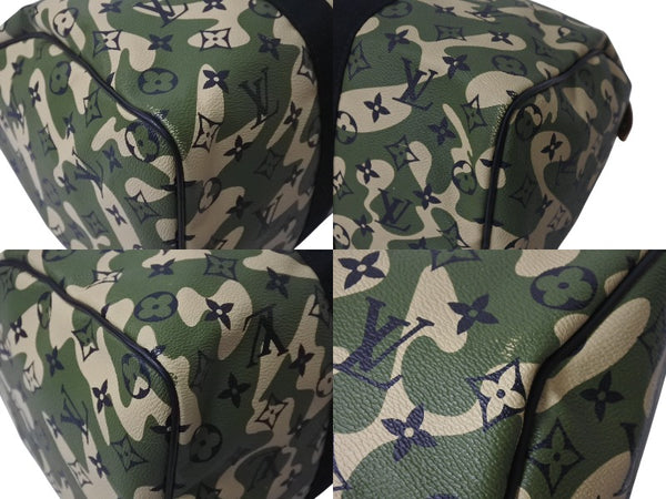 Very Good Condition LOUIS VUITTON Monogram Flage Speedy 35 Bag Camouflage Green M95773 Takashi Murakami Used 4c076366