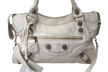 画像をギャラリービューアに読み込む, BALENCIAGA バレンシアガ ザ ジャイアント シティ 2WAY ハンドバッグ ホワイト カーフ 173084 良品 中古 4c076369