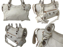 画像をギャラリービューアに読み込む, BALENCIAGA バレンシアガ ザ ジャイアント シティ 2WAY ハンドバッグ ホワイト カーフ 173084 良品 中古 4c076369