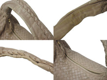 画像をギャラリービューアに読み込む, BOTTEGA VENETA ボッテガヴェネタ イントレチャート ホーボー ワンショルダーバッグ ミデュアム ベージュ 115653 良品 中古 4c076370