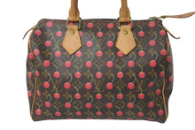 Load image into Gallery viewer, LOUIS VUITTON ルイヴィトン モノグラムチェリー スピーディ25 ハンドバッグ M95009 村上隆 ブラウン 美品 中古 4c076371
