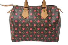 Load image into Gallery viewer, LOUIS VUITTON ルイヴィトン モノグラムチェリー スピーディ25 ハンドバッグ M95009 村上隆 ブラウン 美品 中古 4c076371