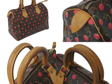 Load image into Gallery viewer, LOUIS VUITTON ルイヴィトン モノグラムチェリー スピーディ25 ハンドバッグ M95009 村上隆 ブラウン 美品 中古 4c076371