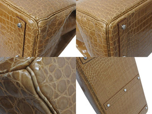 Like new condition HERMES Hermes handbag Haut à Courroies 50 beige rose silver hardware ◻Q stamp, used, 4c076384