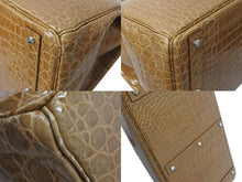 画像をギャラリービューアに読み込む, 新品同様 HERMES エルメス ハンドバッグ オータクロア50 ベージュロゼ シルバー金具 ◻︎Q刻印 中古 4b009991