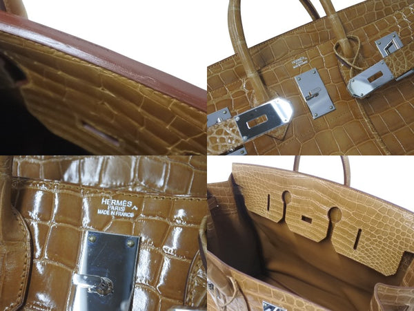 Like new condition HERMES Hermes handbag Haut à Courroies 50 beige rose silver hardware ◻Q stamp, used, 4c076384