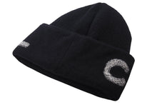 画像をギャラリービューアに読み込む, CHANEL シャネル ロゴ ニットキャップ ニット帽 ビーニー ユニセックス ブラック ウール カシミヤ 美品 中古 4c076390