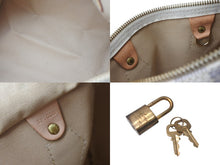Load image into Gallery viewer, LOUIS VUITTON ルイヴィトン ハンドバッグ スピーディ25 ダミエアズール N41534 ホワイト グレー 美品 中古 4c076393