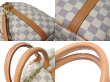 Load image into Gallery viewer, LOUIS VUITTON ルイヴィトン スピーディ30 ダミエ ハンドバッグアズール N41533 ホワイト ベージュ 美品 中古 4c076394