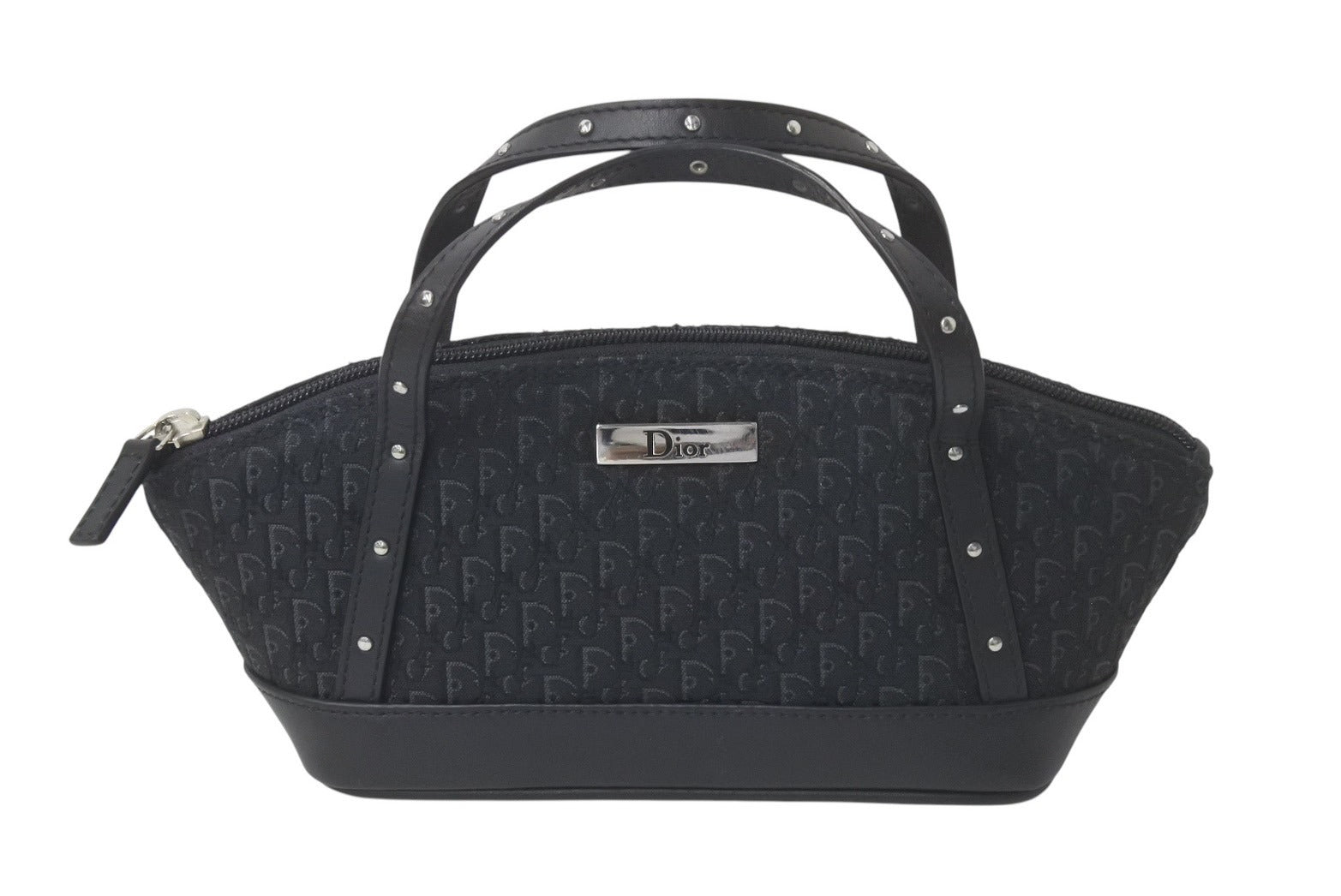 希少 Dior ガリアーノ期 レザー ハンドバッグ ガンメタリック 希少 Dior ガリアーノ期 レザー ハンドバッグ ガンメタリック