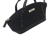 Load image into Gallery viewer, Dior ディオール トロッター ミニハンドバッグ 総柄 ブラック MC0063 コットンキャンバス レザー シルバー金具 中古 4c076402