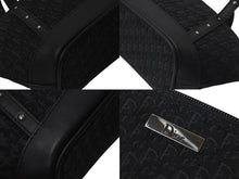 Load image into Gallery viewer, Dior ディオール トロッター ミニハンドバッグ 総柄 ブラック MC0063 コットンキャンバス レザー シルバー金具 中古 4c076402