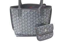Load image into Gallery viewer, 新品同様 GOYARD ゴヤール アンジュ ミニ ハンドバッグ リバーシブル ミニトートバッグ ゴヤールディンキャンバス グレー 中古 4c076412