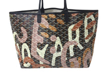 画像をギャラリービューアに読み込む, 新品同様 GOYARD ゴヤール サン ルイPM トートバッグ レターズカモフラージュ ゴヤールディンキャンバス ブラック シルバー金具 中古 4c076416