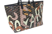 画像をギャラリービューアに読み込む, 新品同様 GOYARD ゴヤール サン ルイPM トートバッグ レターズカモフラージュ ゴヤールディンキャンバス ブラック シルバー金具 中古 4c076416