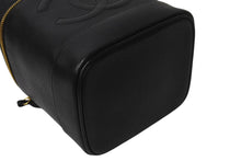 Load image into Gallery viewer, 極美品 CHANEL シャネル バニティ ハンドバッグ ブラック キャビアスキン 6番台 ココマーク ロゴ 小物入れ ゴールド金具 中古 4c076448