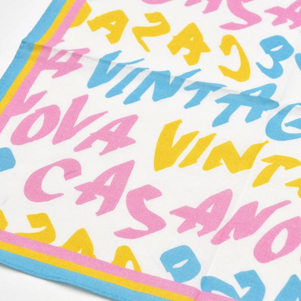 New and unused CASANOVA VINTAGE Casanova Vintage Graffiti Bandana Multicolor Used 4a007645