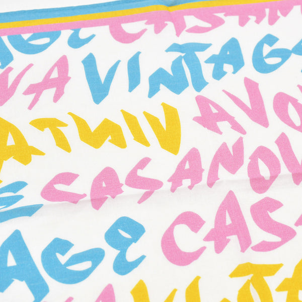 New and unused CASANOVA VINTAGE Casanova Vintage Graffiti Bandana Multicolor Used 4a007645