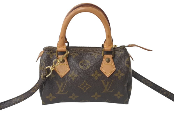 LOUIS VUITTON ルイヴィトン ミニスピーディ ハンドバッグ モノグラム M41534 PVC ブラウン ゴールド金具 良品 中古 4c076452