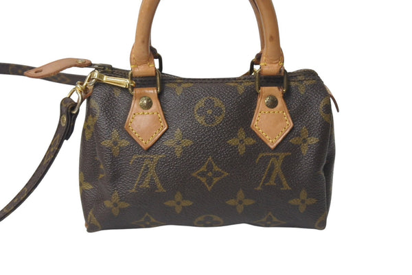 LOUIS VUITTON ルイヴィトン ミニスピーディ ハンドバッグ モノグラム M41534 PVC ブラウン ゴールド金具 良品 中古 4c076452