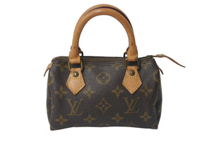 LOUIS VUITTON ルイヴィトン ミニスピーディ ハンドバッグ モノグラム M41534 PVC ブラウン ゴールド金具 良品 中古 4c076452
