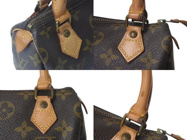 LOUIS VUITTON ルイヴィトン ミニスピーディ ハンドバッグ モノグラム M41534 PVC ブラウン ゴールド金具 良品 中古 4c076452