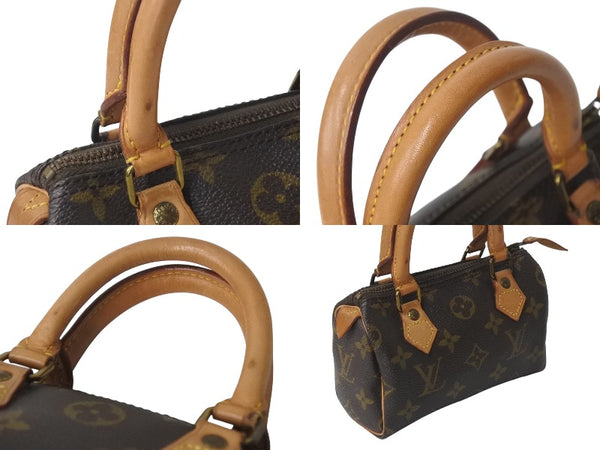LOUIS VUITTON ルイヴィトン ミニスピーディ ハンドバッグ モノグラム M41534 PVC ブラウン ゴールド金具 良品 中古 4c076452