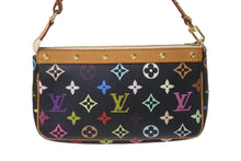 画像をギャラリービューアに読み込む, LOUISVUITTON ルイヴィトン ポシェットアクセソワール アクセサリーポーチ M92648 モノグラム マルチカラー ブラック 美品 中古 4c076453