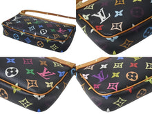 画像をギャラリービューアに読み込む, LOUISVUITTON ルイヴィトン ポシェットアクセソワール アクセサリーポーチ M92648 モノグラム マルチカラー ブラック 美品 中古 4c076453