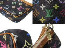 画像をギャラリービューアに読み込む, LOUISVUITTON ルイヴィトン ポシェットアクセソワール アクセサリーポーチ M92648 モノグラム マルチカラー ブラック 美品 中古 4c076453